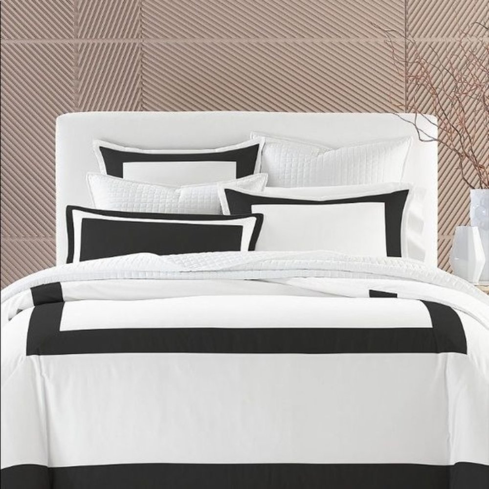 Hotel Collection Colorblock SupimaCotton Duvet Cover, Full/Queen,